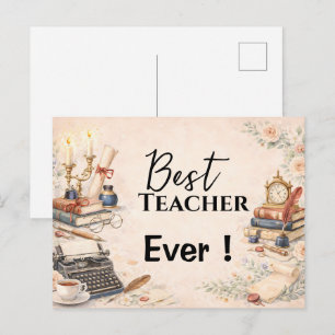 Lehrerin Englisch Danke Geschenk Ende des Schuljah Postkarte