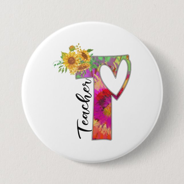 Lehrerin für Blume Button (Vorderseite)
