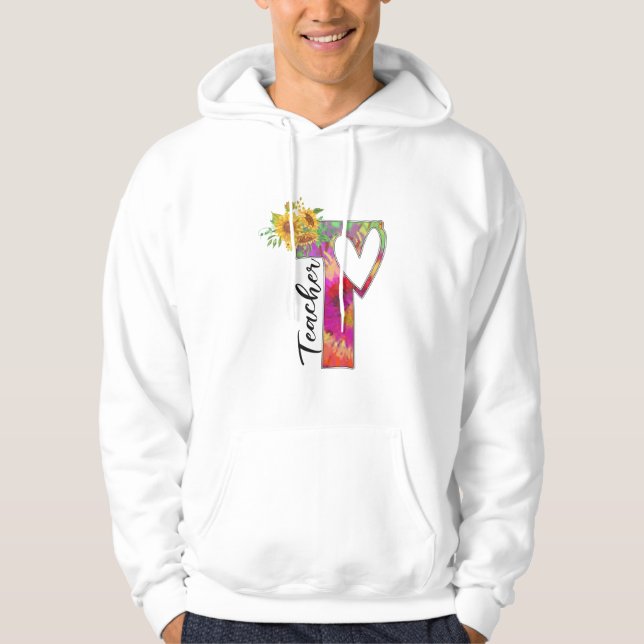 Lehrerin für Blume Hoodie (Vorderseite)