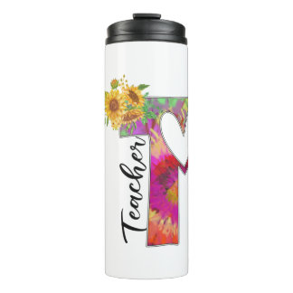 Lehrerin für Blume Thermosbecher