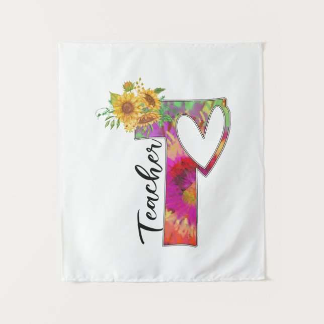 Lehrerin für Blume Wandteppich (Vorderseite)