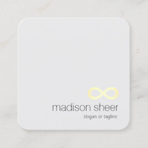 LehrerIn für EnergieheilerInfinity-Symbol Quadratische Visitenkarte