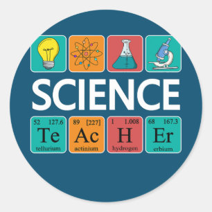 Lehrerin für Naturwissenschaften Regelmäßige Biolo Runder Aufkleber