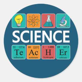 Lehrerin für Naturwissenschaften Regelmäßige Biolo Runder Aufkleber