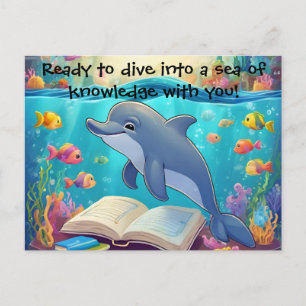 Lehrerin für Studentendolphin Postcard Postkarte