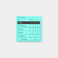 Lehrerin Grading Rubric für Unterricht in Blue