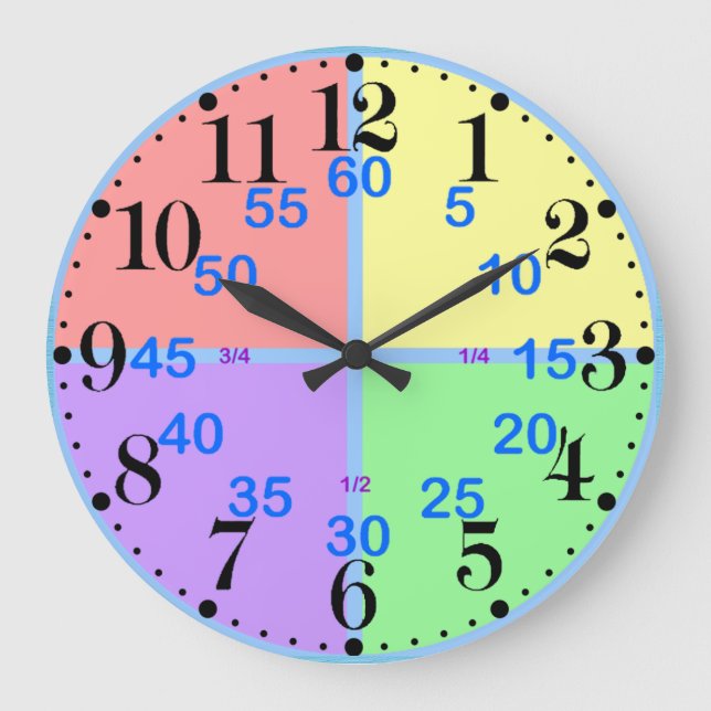 Lehrerin Große Wanduhr (Vorderseite)