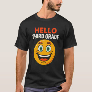 Lehrerin Hallo Dritte Klasse Hübsche Frau Zurück i T-Shirt