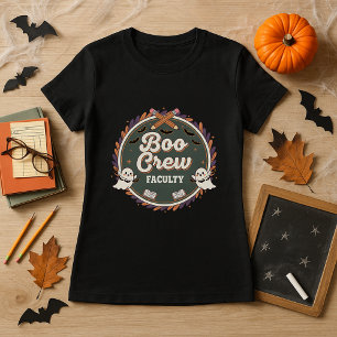 Lehrerin Halloween Boo Crew Fakultät Ghost T-Shirt