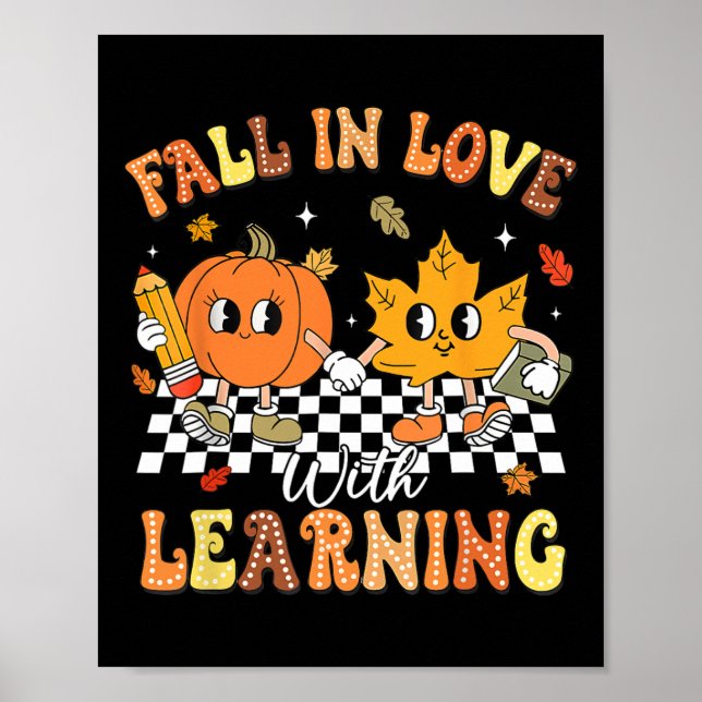 Lehrerin Halloween Fall in der Liebe mit Lernen Da Poster (Vorne)