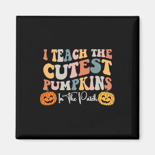 Lehrerin Halloween Niedlichsten Pumpkins Retro Leh Magnet