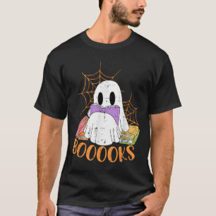 Lehrerin Halloween Shirt Ghost Lehrer Buchbiblioth