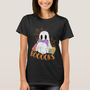 Lehrerin Halloween Shirt Ghost Lehrer Buchbiblioth