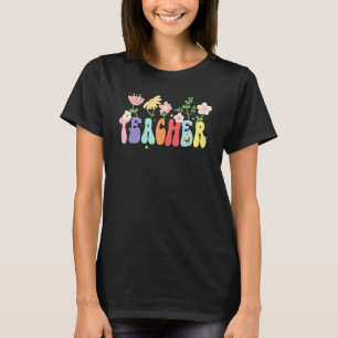 LEHRERIN HILFT KLEINEN KINDERN WACHSEN RETRO FLOR T-Shirt