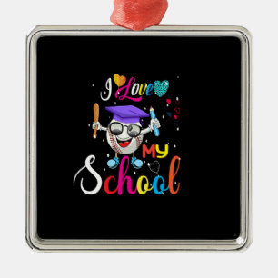 Lehrerin I Liebe meine Schule Ornament Aus Metall