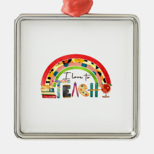 Lehrerin I Liebe zu unterrichten Ornament Aus Metall