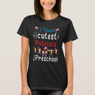 Lehrerin ich lehre die St. Patrioten im Vorschulst T-Shirt