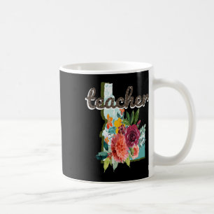 Lehrerin Idaho Blume Watercolor Niedliche Erzieher Kaffeetasse