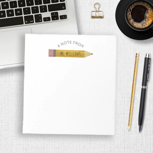 Lehrerin im Klassenzimmer Stift Individuelle Name Notizblock (Von Creator hochgeladen)