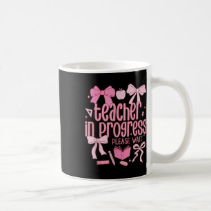 Lehrerin in Ausbildung Kokette Rosa Schleife Zukun Kaffeetasse