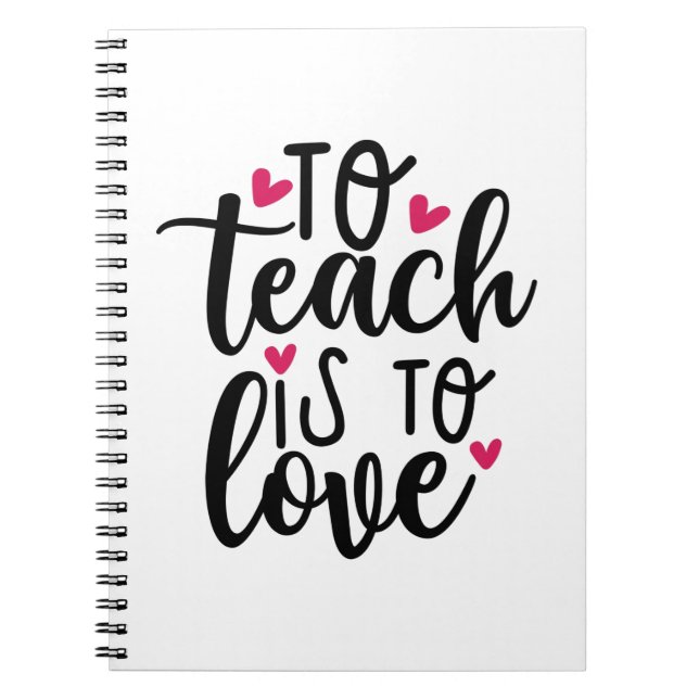 Lehrerin ist Liebe Notizblock (Vorderseite)
