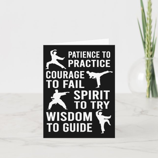 Lehrerin Karate Student Praktik Karate Tra Karte (Vorderseite)