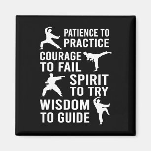 Lehrerin Karate Student Praktik Karate Tra Magnet