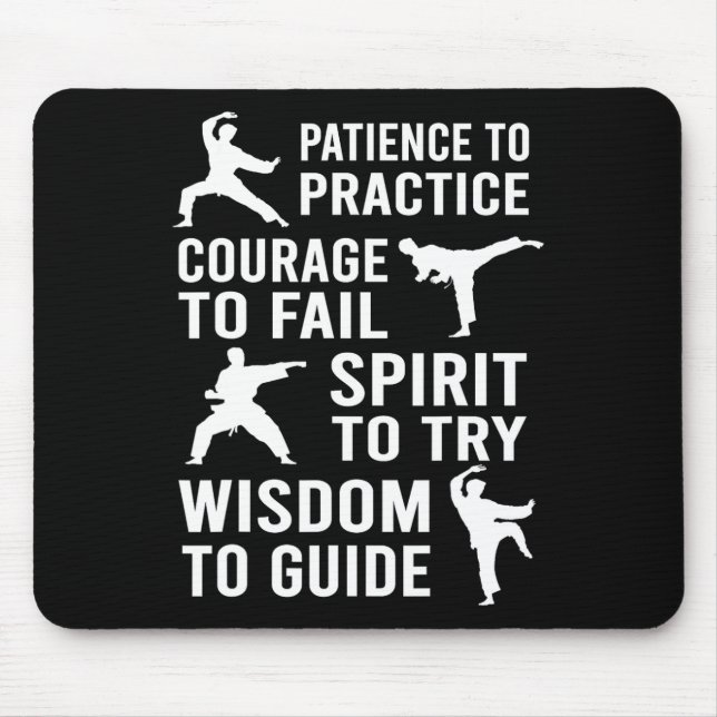 Lehrerin Karate Student Praktik Karate Tra Mousepad (Vorne)