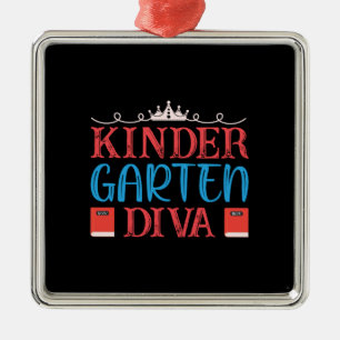 Lehrerin Kinder Garten Diva Ornament Aus Metall