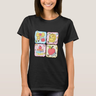 Lehrerin Kokette Schleife Bleistift Erster Tag Lus T-Shirt