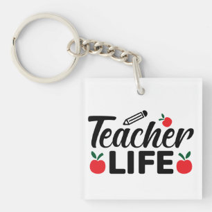 Lehrerin Leben Wordart Schlüsselanhänger