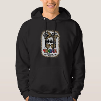 Lehrerin Leopard Unordentlicher Knoten Gebleicht 4 Hoodie
