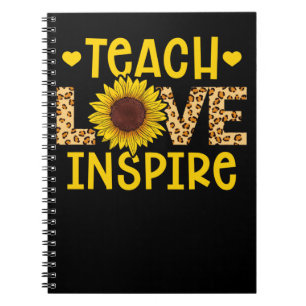 Lehrerin Liebe Inspirierte Lehrerin Sonnenblumensc Notizblock