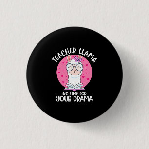 Lehrerin Llama Button