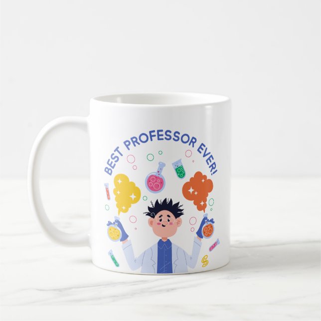 Lehrerin: Mad Scientist - Tasse "Bester Professor  (Links)