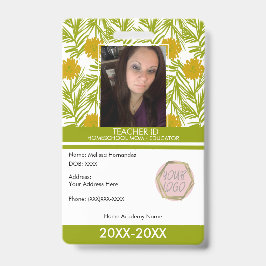 Lehrerin, Mama der Schule, Ausweis Florals