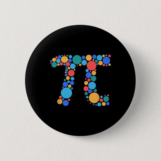 Lehrerin Mathe Pi Day Dot Day Day Day 2025 Button (Vorderseite)