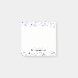 Lehrerin Mathematik und Wissenschaftsschule Post-it Klebezettel