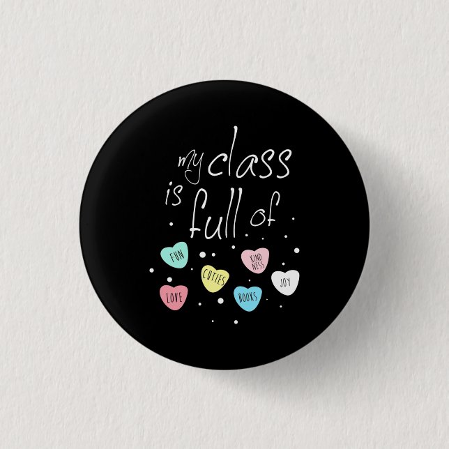 Lehrerin, meine Klasse ist voller Spaß Button (Vorderseite)