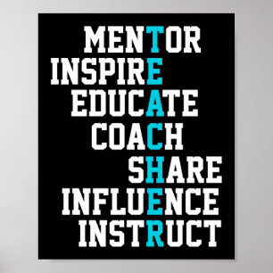 Lehrerin Mentor Inspiriert Poster