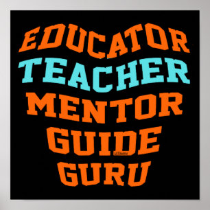 LEHRERIN MENTOR-LEITERIN GURU POSTER