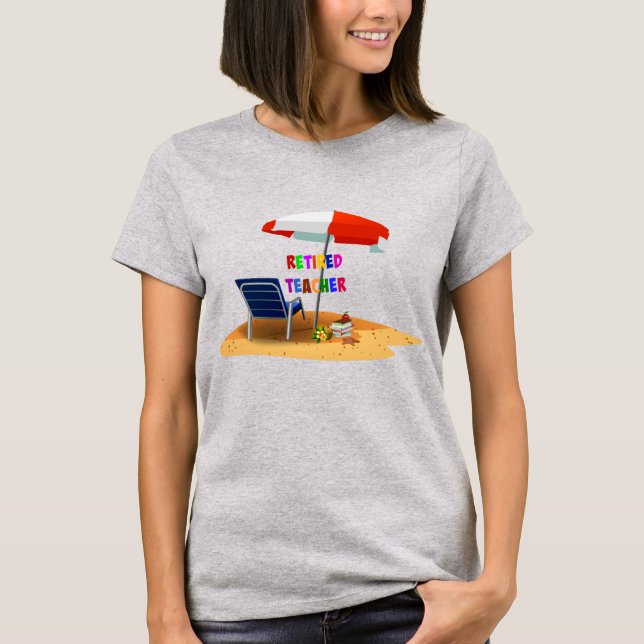 Lehrerin, müde, Strand T-Shirt (Vorderseite)