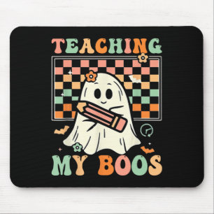 Lehrerin Niedlich Ghost Groovy Lehrer Halloween Le Mousepad