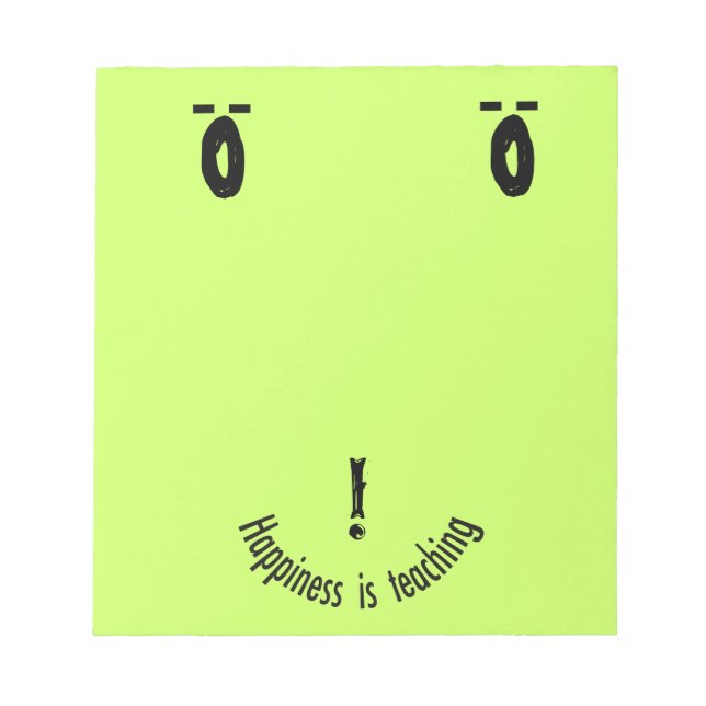 Lehrerin Note Design Notizblock (Vorderseite)
