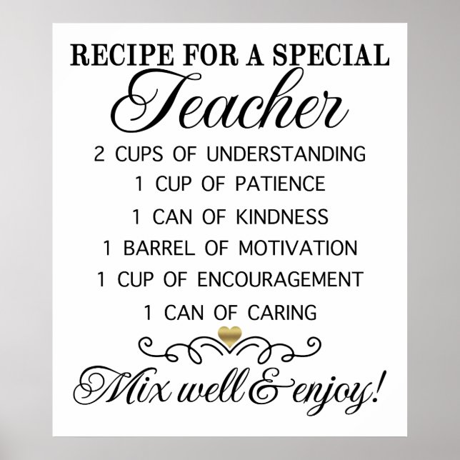 Lehrerin Poster (Vorne)