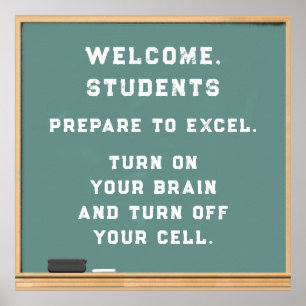 Lehrerin Poster "Schalten Sie das Handy aus"