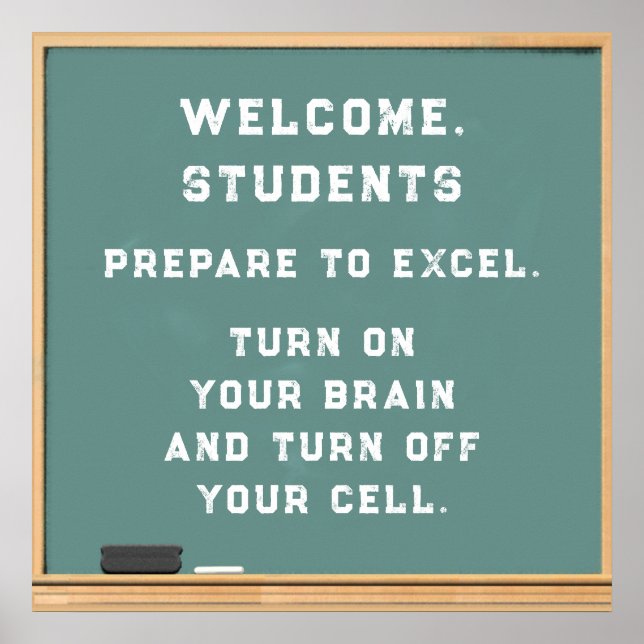 Lehrerin Poster "Schalten Sie das Handy aus" (Vorne)