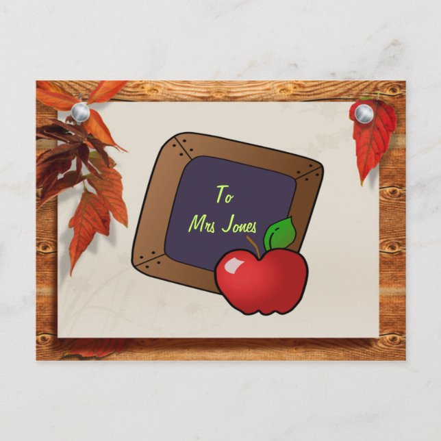 Lehrerin Postkarte (Vorderseite)