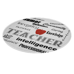 Lehrerin Pride+Red Apple Schneidebrett