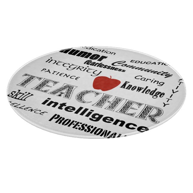 Lehrerin Pride+Red Apple Schneidebrett (Ecke)